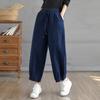 Plus Size Vintage High Waist Casual Loose Women Spring Autumn Jeans Denim Wide Leg Pants