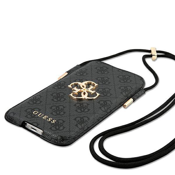 Guess Phone Bag GUHCP12L4GPSGR6.7" Gray/Grey 4G Metal Logo