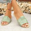 2024 Hot Sale Shoes Female Open Toe Women's Slippers Summer Solid Solft Sole Light Outdoor Casual Beach Flat Large Size Slippers