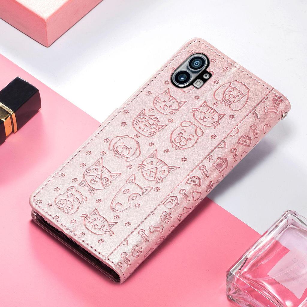 Чехол для телефона Phone1 Кошка и Собака, кожаный, с отделениями для карт, подставкой, магнитной застежкой и забавным дизайном