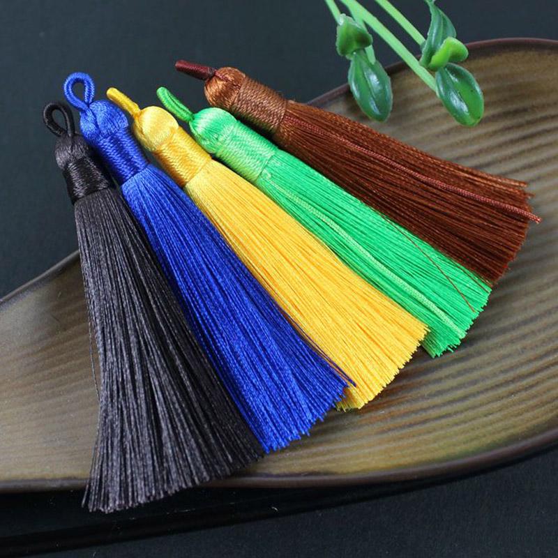 Ремесла Длинные шелковые кисточки Ювелирные аксессуары DIY 8 см 1 шт./1 пара ручной работы Новые горячие богемные 25 цветов для серег Закладка Высокое качество