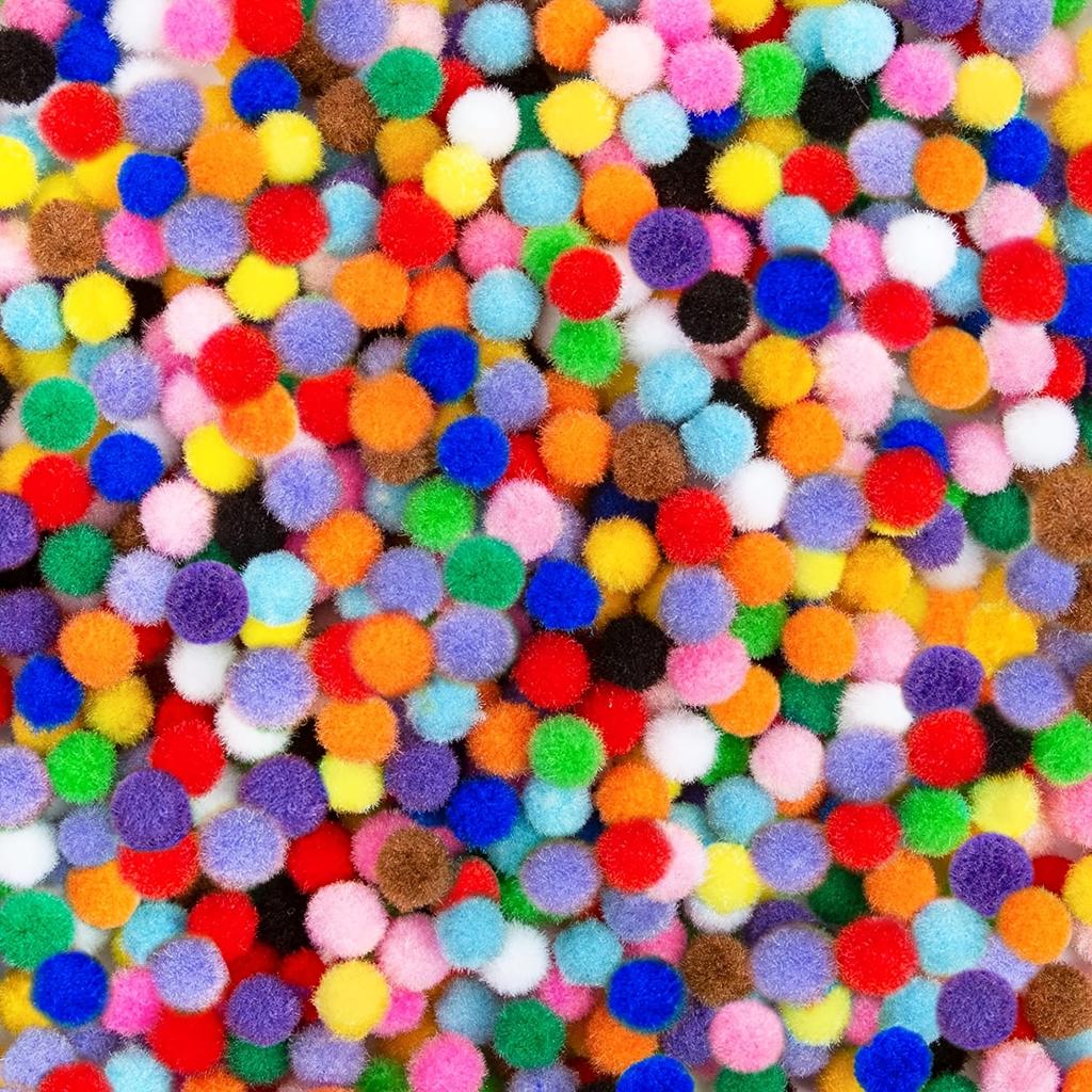 1200 шт. 1 см помпоны, разноцветные плюшевые помпоны для творчества и рукоделия на день Святого Валентина, помпоны для поделок и хобби