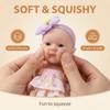 8-дюймовая эластичная сплошная кукла-младенец Reborn из чистого силикона Bettie, мягкие растягивающиеся конечности, реалистичная мини-кукла-младенец для детей, рождественские подарки