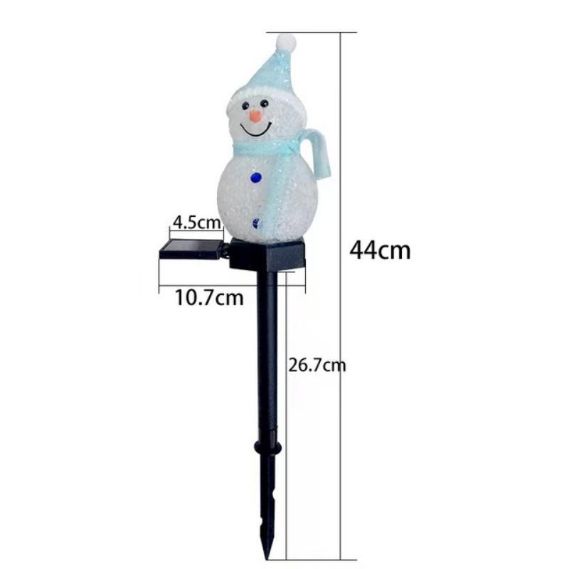 Solar Garden Lights Christmas Decoration Snowman Waterproof Solar Streetlight for Outdoor Ground Plug Light Lawn Landscape Light