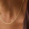 Fashion Jewelry Ladies 18k Gold Plated Stainless Steel Snake Chain Choker Necklace Women Waterproof Jewelry