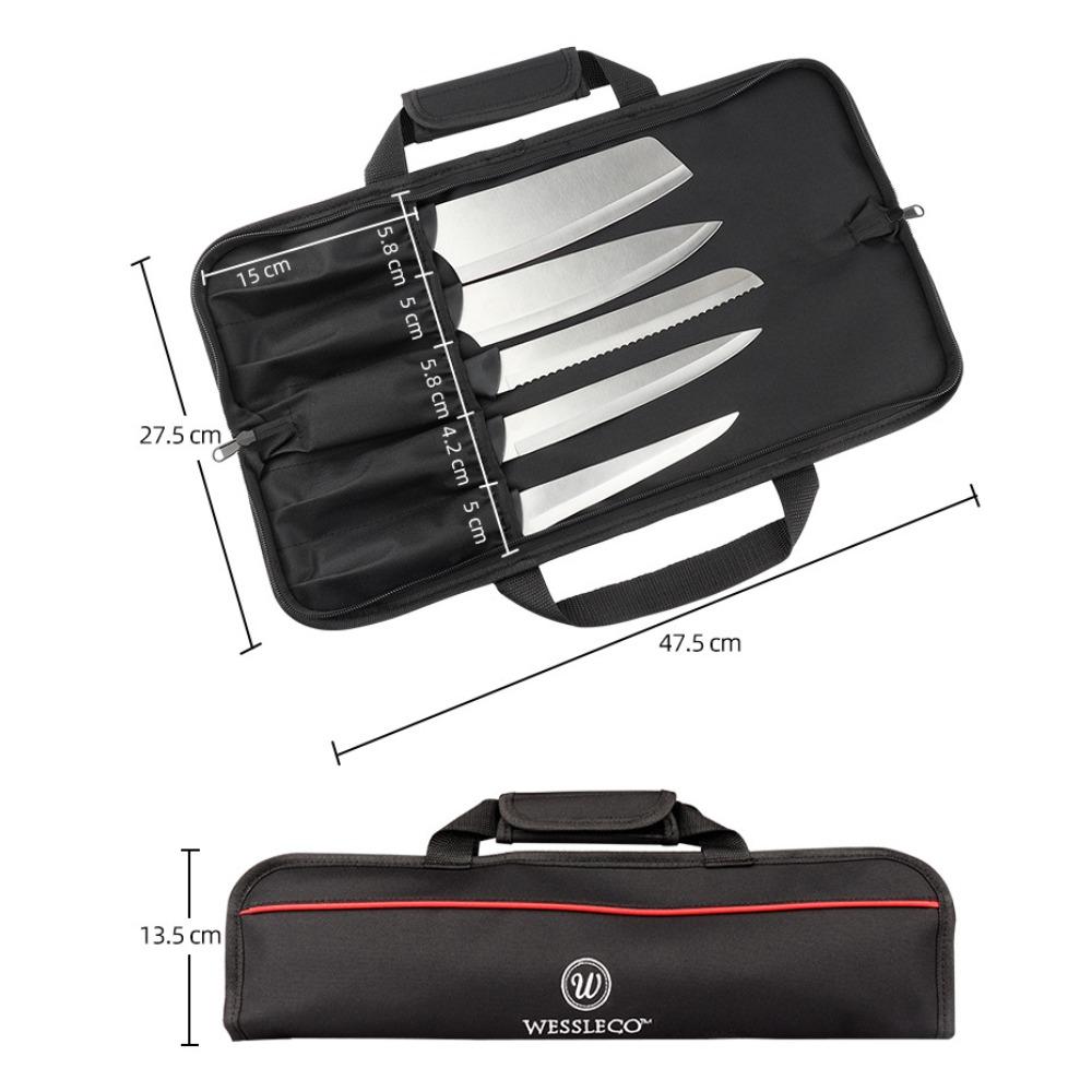 Двухслойная ткань Оксфорд, устойчивая к царапинам, студенческий набор инструментов в западном стиле, сумка для ножей, портативная, сумка шеф-повара, большой вместимости, сумка для хранения ножей