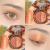 Fine Flash Double Color Eyeshadow Pearlescent Pumpkin Matte Glitter Earth Color Eyeshadow Plate Makeup Beauty Makeup