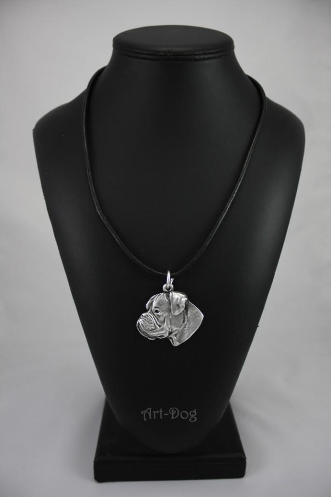 Boxer, German Boxer III - Necklace with dog, silver-plated pendant for dog fan, unique jewelry by Art-Dog brand