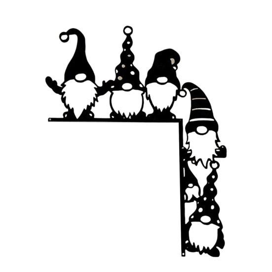 Halloween Door Corner Sign Metal Witch Cat Bat Ghost Spider Web Door Topper Sign Indoor Door Window Frame Decoration