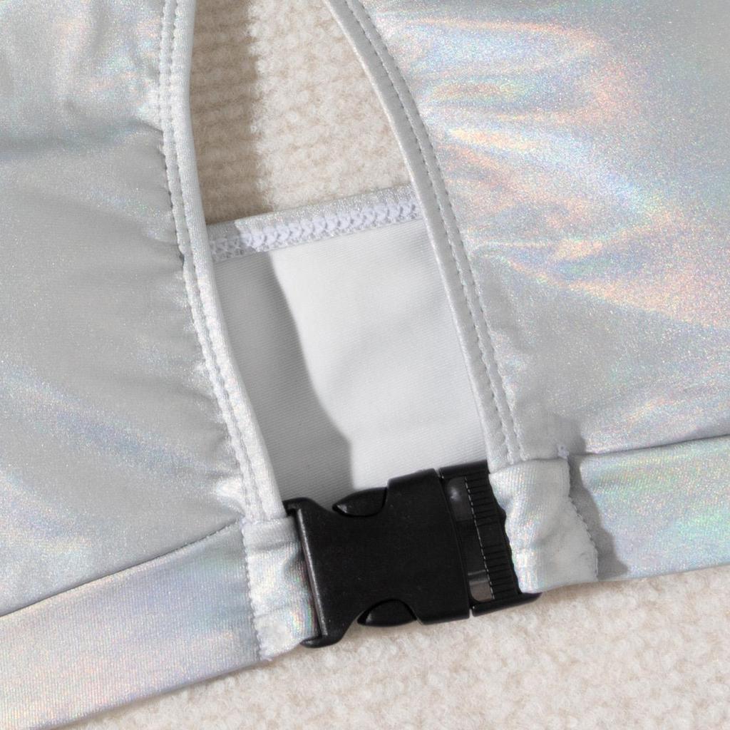 Women Sexy Backless Triangle Split Bikini Suit Set Summer Tie Side G-String Thong Swimsuit Halter Elastic Bikini