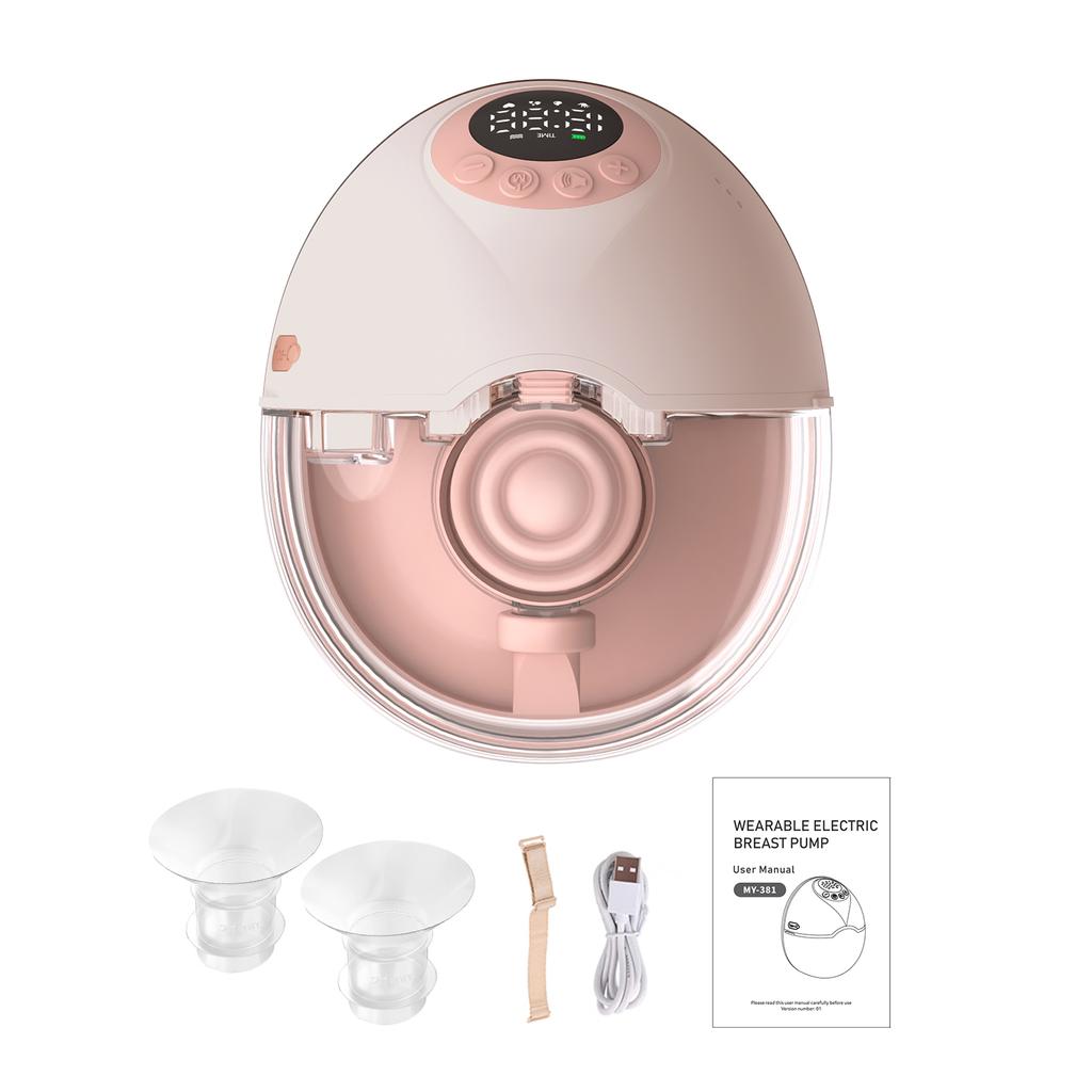 Носимые электрические молокоотсосы Hands Free для кормления грудью 4 режима 12 уровней всасывания Голосовое вещание