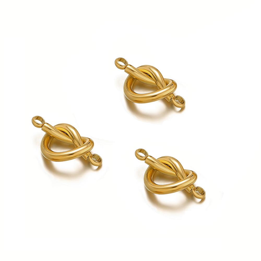 5pcs Stainless Steel Knot Heart Connector Charms for DIY Jewelry Making Bracelets Accessories Necklace Findings Earrings Making