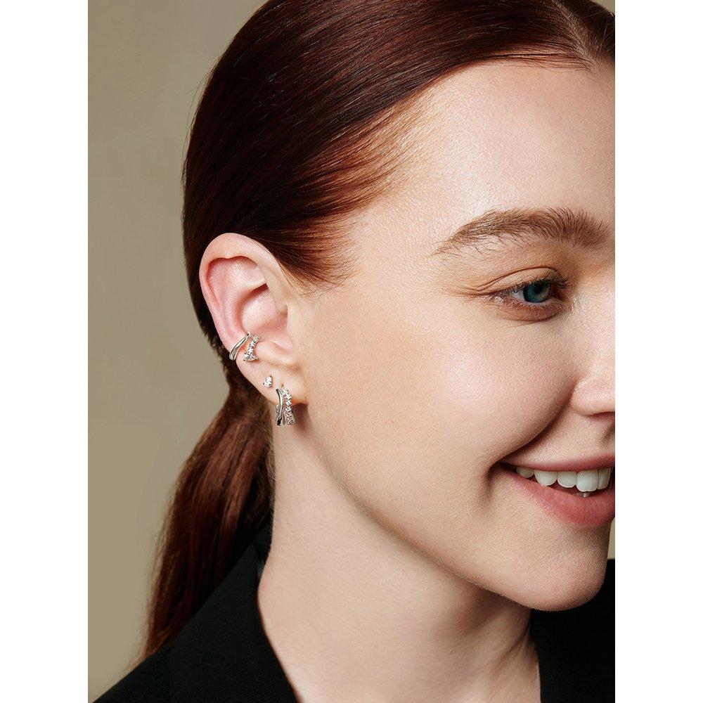 Waterdrop Shape 925 Silver Stud Earrings E056-01H