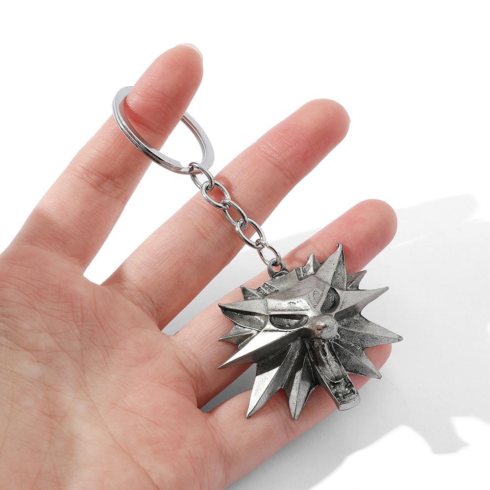 Ведьмак 3 Дикая Охота Сплав Голова Волка Кулон Ожерелье Винтажный Брелок Мужские Украшения Подарок