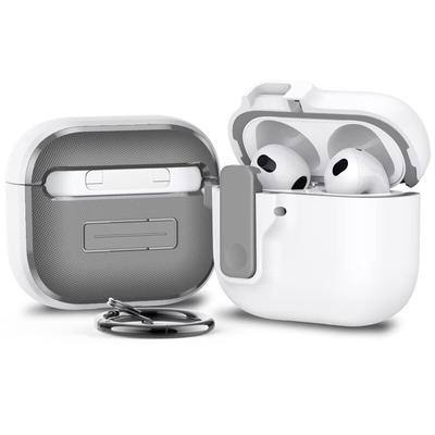 Penggu Compatible Apple AirPods 4 Protective Case Magnetic Auto-Open Noise-Cancelling Silicone Earphone Case White