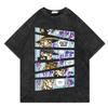 Аниме Jojo's Bizarre Adventure Футболка Графический Принт Стиранные Футболки Мужчины Женщины Мода Короткий Рукав Повседневный Свободный Y2k Хлопковые Топы
