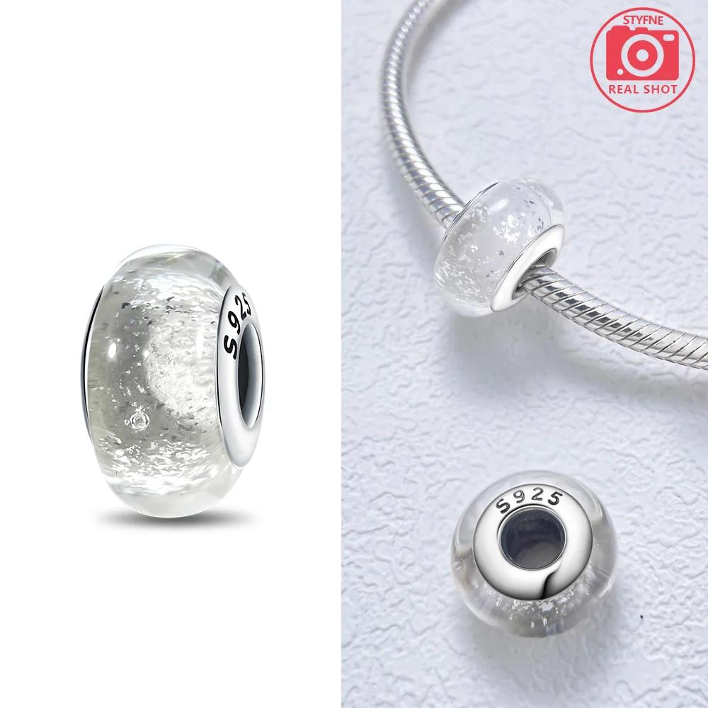 925 Silver Bracelet Women DIY Gift Murano Jewelry with Flower Blue Star Green Turtle Glass Beads