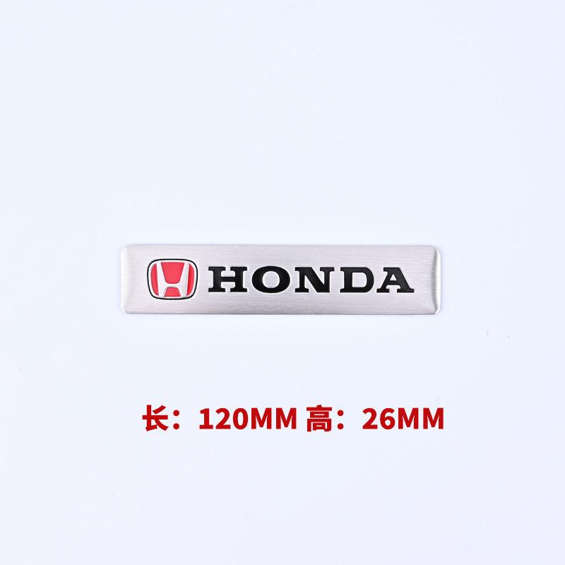 FIQ1 Honda Aluminum Car Body Fender Trunk Decal Badge for Civic FIT Accord CRV CRZ CRX HRV Odyssey City B-Series D-Series H-Series Rs