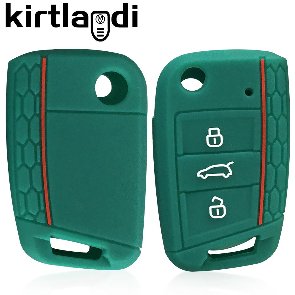 Силиконовый чехол-держатель для ключа для Skoda Octavia A7 Rapid Kodiaq Fabia Seat Ibiza Leon Ateca для VW POLO Golf 7 Tiguan T-Roc T6 Case