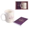 [Q7733] - Набор керамической кружки и блокнота «Ты золотая мама» белый розовый фиолетовый - 9,5х7 см (30 кл)