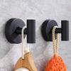 2Pcs Wall Mounted Towel Hooks Suction Cup Hooks Strong Load-bearing Simple Installation Coat Robe Hanger Storage Hooks