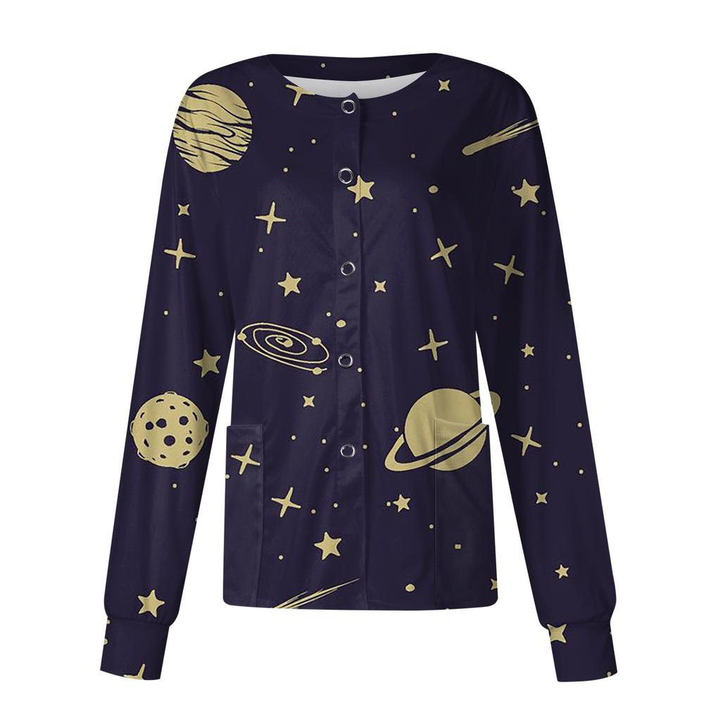 Женский однобортный защитный комбинезон с длинным рукавом и карманом, рабочий воротник-стойка, кардиган, куртка, топ