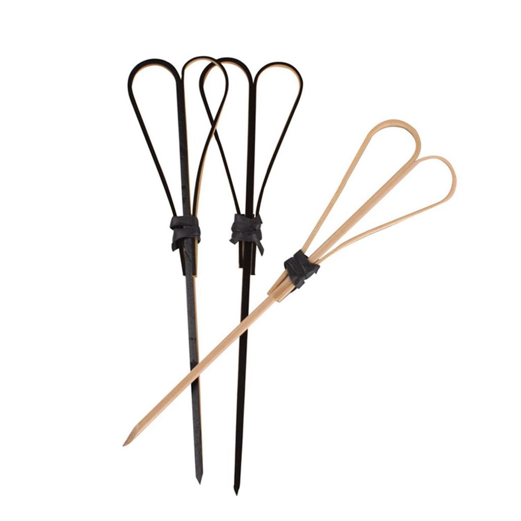 Barbeque Cocktail Bamboo Eco-friendly Decorative Scissor Shaped Toothpick Skewer Sticks Picks