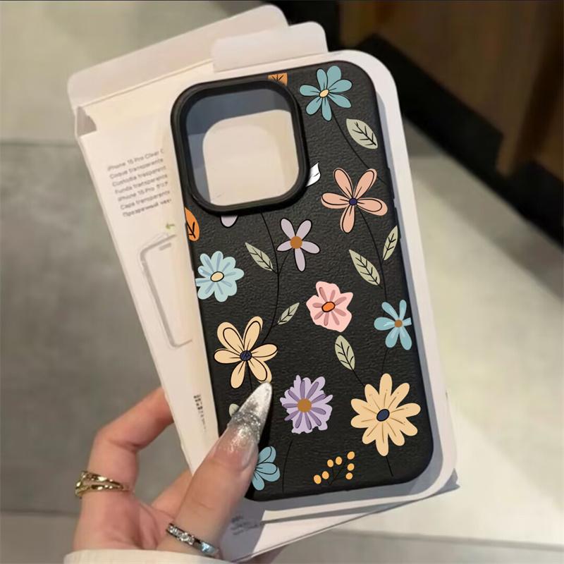 Мультяшный чехол с цветами для iPhone 11 Чехол для iPhone 17 15 13 12 14 16 Pro Max Plus 17 16E Air Мягкий силиконовый ударопрочный чехол