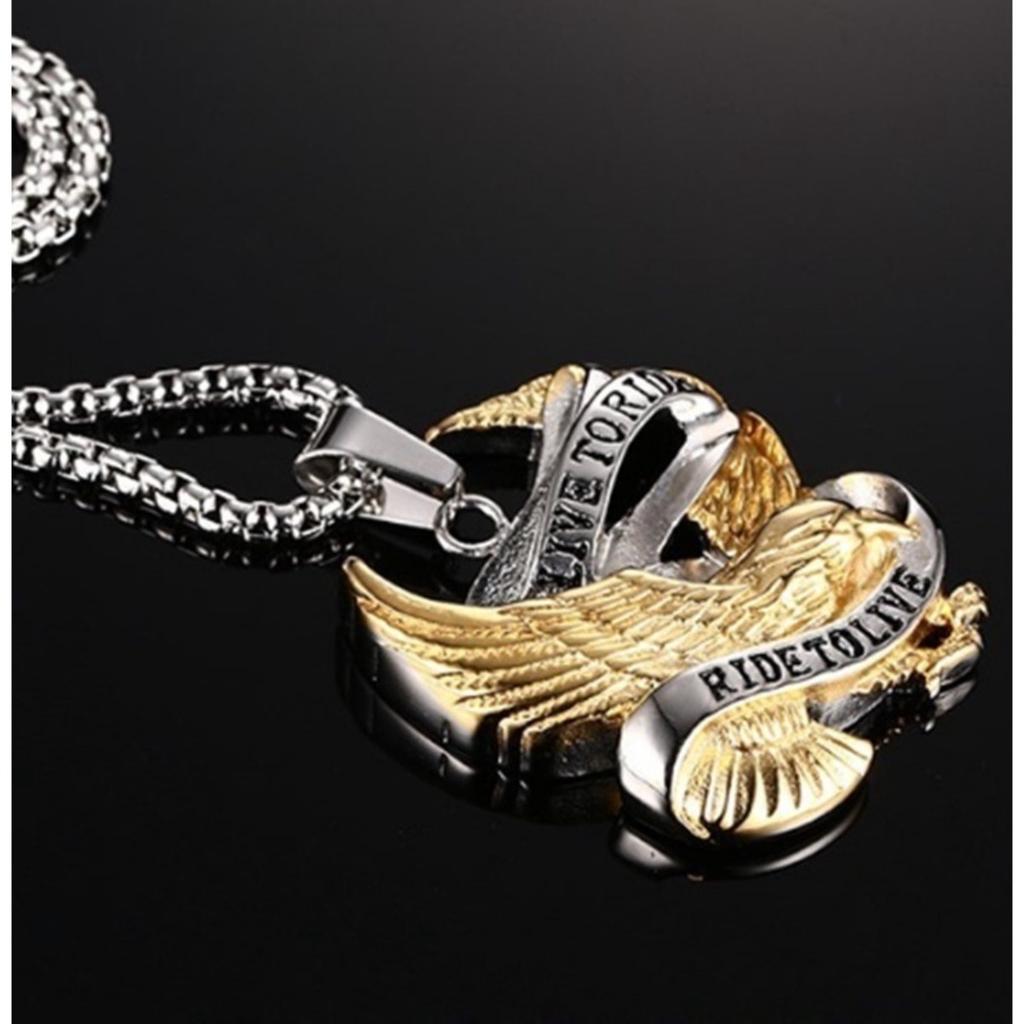 Новая Мода Орел Ожерелье Подвески ЖИВИ ЧТОБЫ ЕЗДИТЬ Байкер Спорт Мужчины Герой Ювелирные Изделия