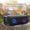 60W High-Power Bluetooth Subwoofer, IPX7 Waterproof RGB Portable Outdoor Speaker