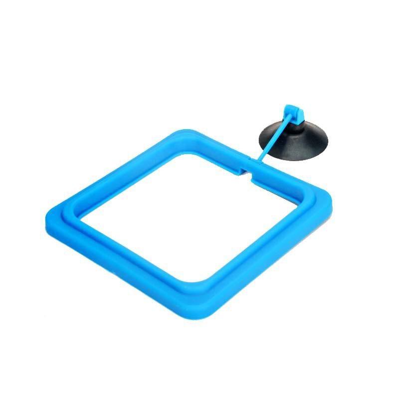 Aquarium Feeding Ring Fish Tank Station Floating Food Tray Feeder Square Circle Accessory Water Plant Buoyancy Suction Cup KTY