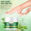 Крем для ног с маслом чайного дерева, восстанавливающий крем для ног, для лечения спортсменов, удаление омертвевшей кожи, пилинг, увлажняющий отшелушивающий крем для сухих потрескавшихся пяток, 1,7 жидких унций