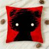 Anime Gloomy bear Cute Doublesided Printed Square Decorative Cushion Cover for Sofa Living Room Home Decor