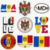Любовь Молдова MD Флаг Национальный Герб Наклейка для Покрытия Царапин Декорирования Окна Автомобиля Фургона Грузовика Велосипеда Настенная Наклейка Аксессуары