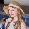 Новая уличная шляпа от солнца с плоским верхом из соломы, уличная съемка, дорожная мода, женская ретро шляпа от солнца
