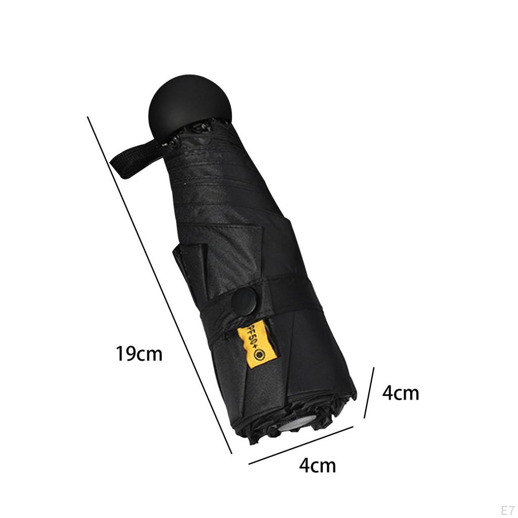 Зонт складной компактный маленький с черным покрытием Personal Sun