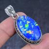 Natural Blue Triplet Opal Handmade 925 Sterling Silver Pendant 2.01" m9W42