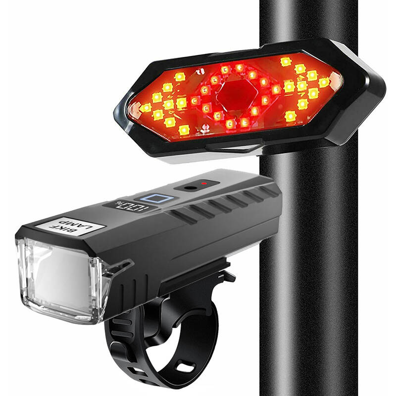 Intelligent light sensing bicycle light riding light TYPE-C charging digital display high brightness road bike sensing night ri