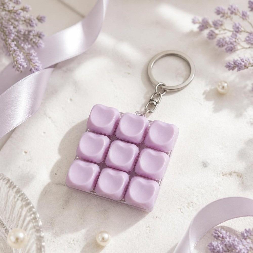 Stress Relief Fidget Button Keychain Pendant Bag Key Decor Unique Fidget Clicker Toy Sensory Play