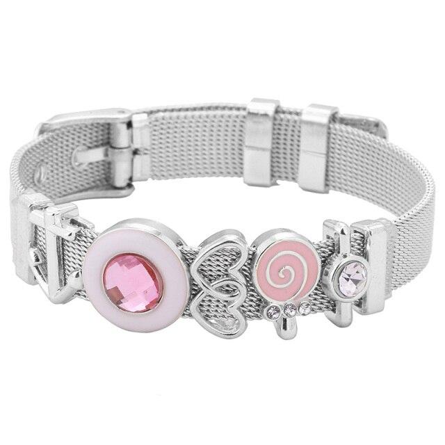 High Quality Stainless Steel Mesh Bracelets Bangles Heart Keeper Charms Bracelet For European Woman Men Gifts Wholesale