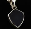Подвеска из черного оникса, ожерелье из серебра 925 пробы, подвеска с драгоценным камнем, украшения из оникса, подарок для женщин, камень в форме щита