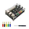 6USB2.0 ATX24P Power Supply Breakout Board Adjustable Voltage Knob 3.3V, 5V, 12V; 1.8V-10.8V Output Acrylic Case