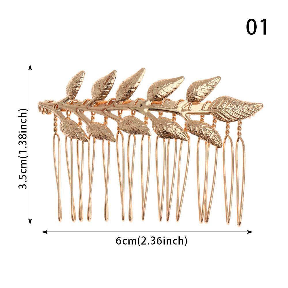 Bridesmaid Headwear Tiara Leaves Hair Bands Bride Headbands Metal Gold Leaf Wedding Hair Crown