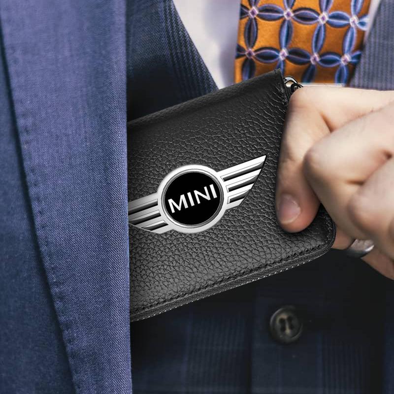 Leather Car Driver's License ID Card Bank Card Wallet Car Styling For BMW Mini Cooper F54 F55 F56 R56 R60 SONE Roadster Clubman Coupe