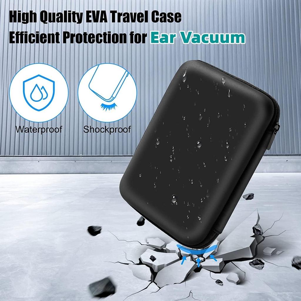 Ear Wax Vacuum Removal Kit with Carrying Case, 6 Levels Strong Suction Electric Ear Cleaner Ear Vacuum Wax Remover, USB Charge Earwax Removal Vacuum