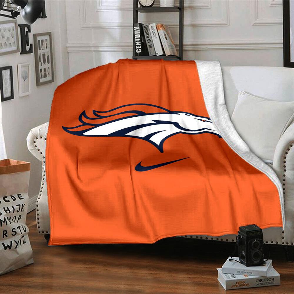 Denver Broncos Logo Blanket Soft Warm Cozy Suitable For Couch Chair Picnics Four Seasons Multipurpose Modern Birthday Christmas Gift Blanket