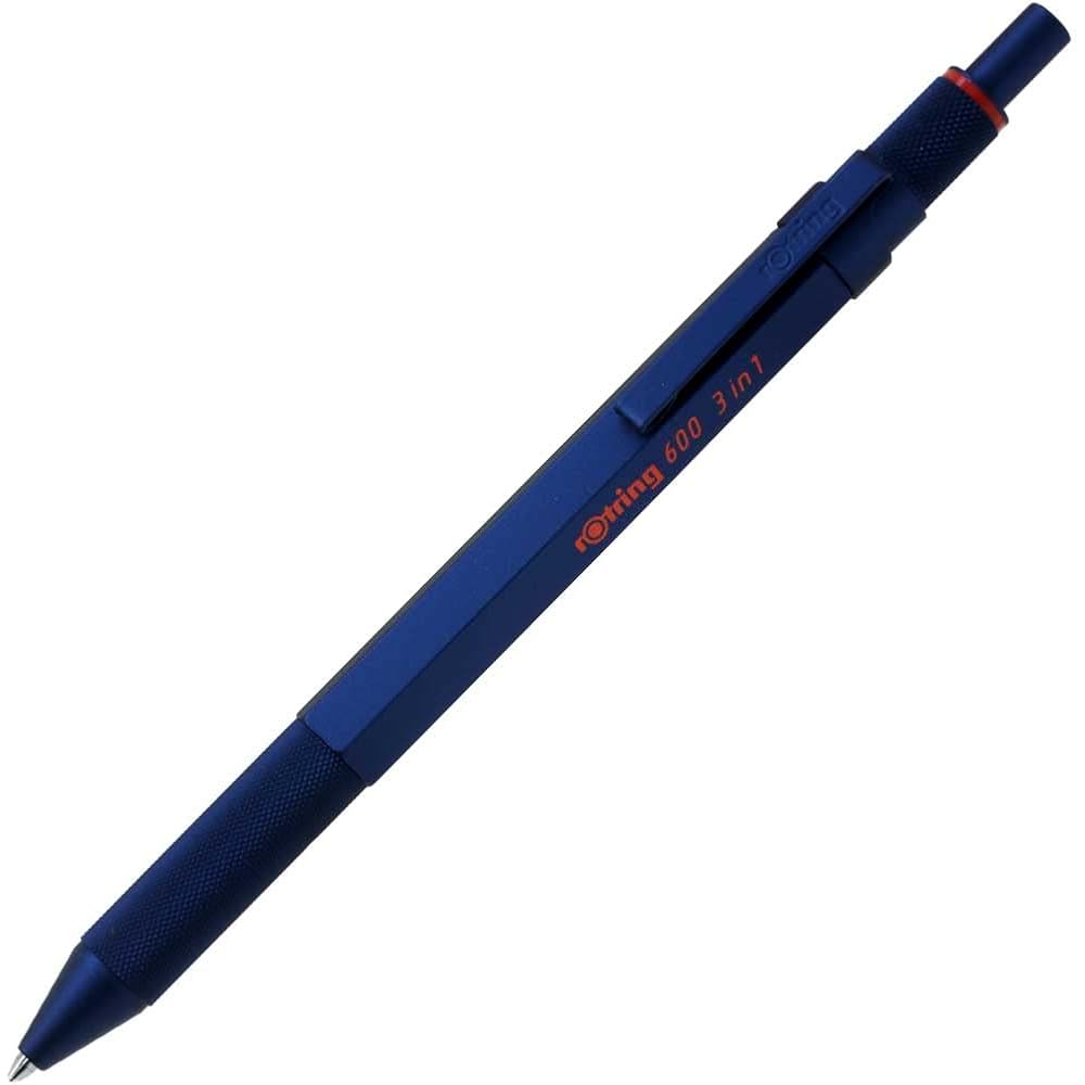 RotRing Rotling Multifunction Pen 600 Iron Blue 3 in 1 Ballpoint Pen 2 Colors (Red Black) & Mecha...