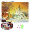 Diamond Embroidery Castle Full Square Drill Needlework New Arrival 3D DIY Diamond Painting Autumn House Landscape Home Decoration