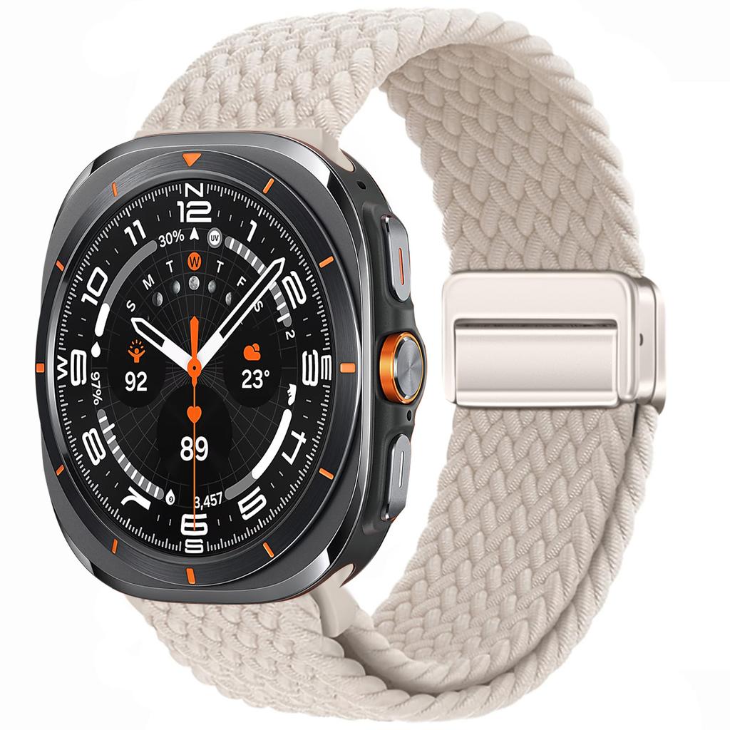 Плетеный ремешок-петля для Samsung Galaxy Watch 7 Ultra Ремешок 47 мм Аксессуары Магнитный нейлоновый браслет Correa Galaxy Watch Ultra Ремешок 47 мм