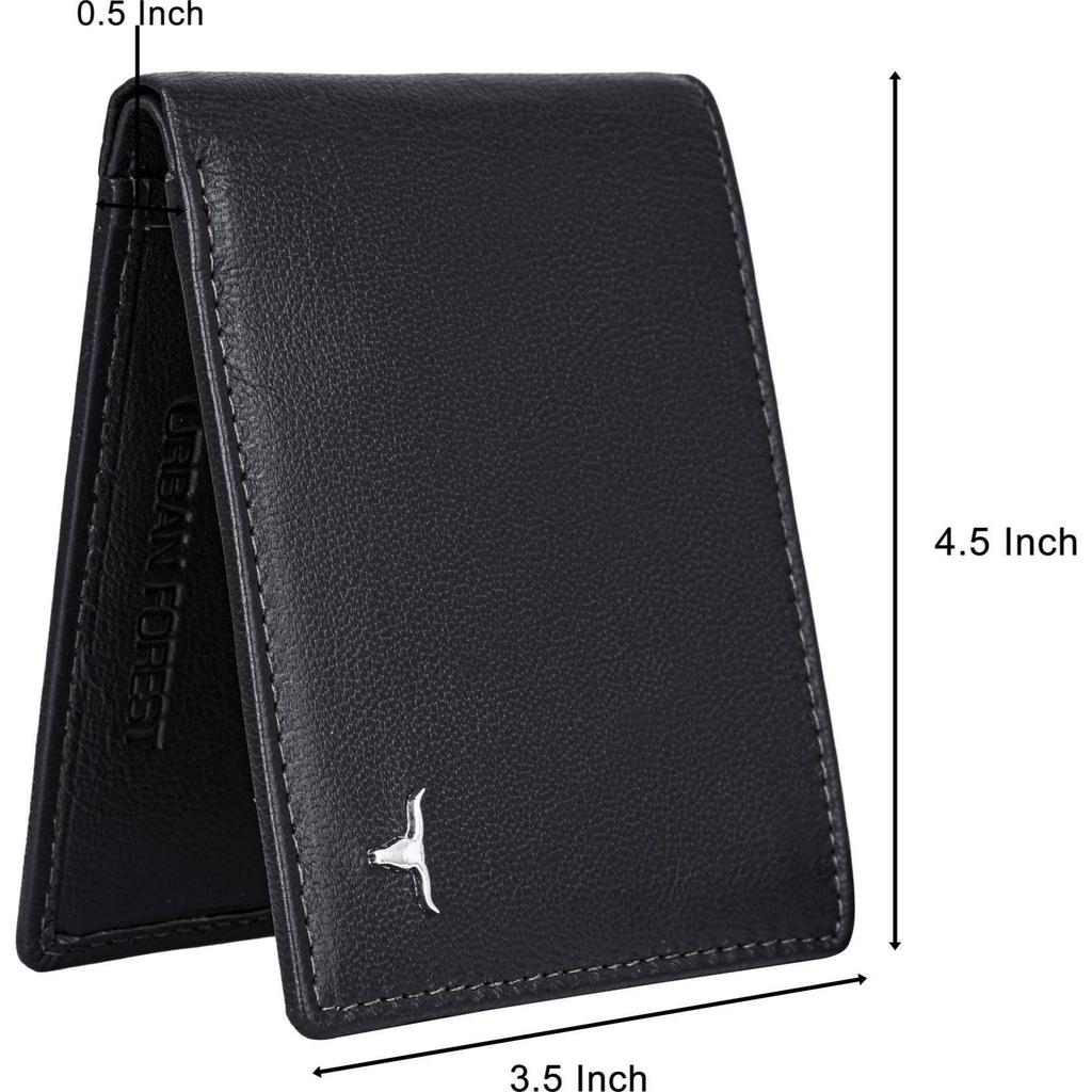 Men Casual, Formal Black Genuine Leather Wallet - Regular Size (8 Card Slots)